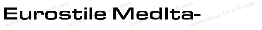 Eurostile MedIta字体转换